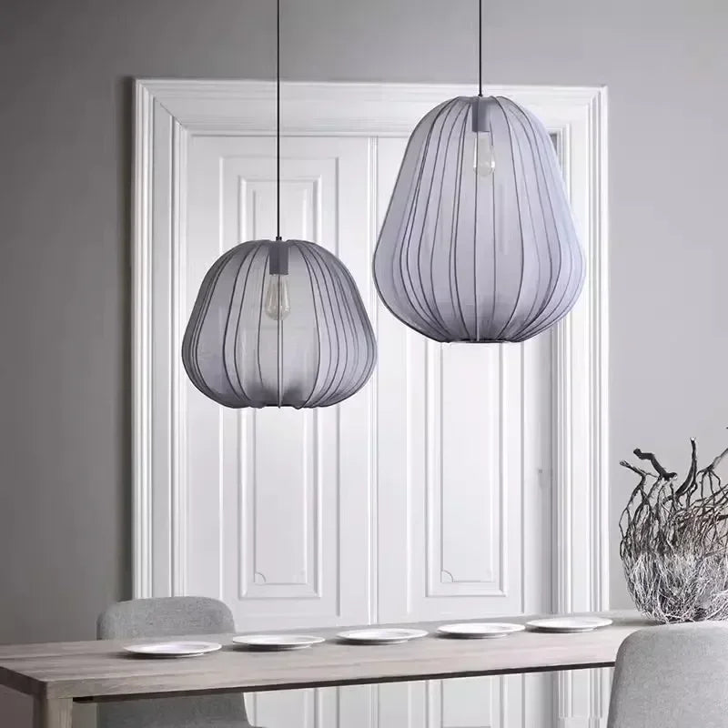Scandinavian Silk Balloon Chandelier by - Home Decor Lighting Fixture