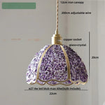 Afralia™ Copper Walnut LED Pendant Lamp Crystal Glass Hanging Light