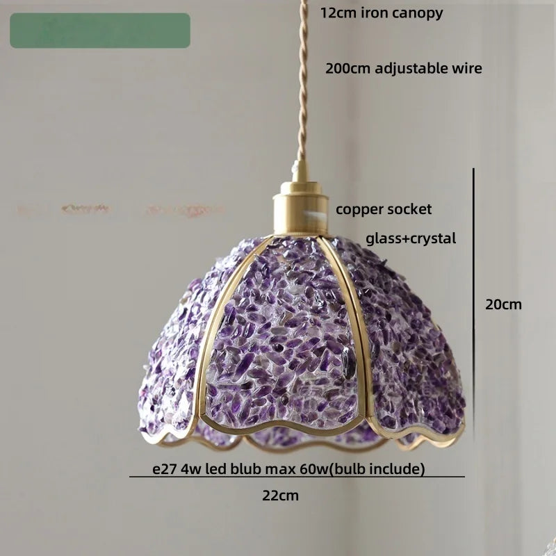 Afralia™ Crystal Glass LED Pendant Lamp: Modern Nordic Style Hanging Light Fixture for Home Decor