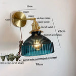 Clear Glass Copper Socket LED Wall Lamp with Pull Chain Switch
