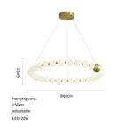 Love Gold Chrome Chandelier LED Suspension Lighting for Dinning Room