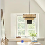 Nordic Rattan Pendant Lights: Retro Woven Chandeliers for Living Room & Restaurant