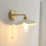 Ceramic Copper LED Wall Light with Pull Chain Switch for Modern Nordic Home Decor