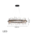LED Stainless Steel Pendant Light Chandelier for Home Decor in Foyer, Living Room, Bedroom, Restaurant