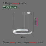 Nordic Ring LED Pendant Chandelier for Home Living Dining Kitchen Lighting