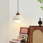 White Micro Cement LED Pendant Lights for Modern Living Spaces