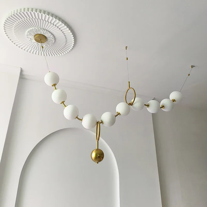 Glass Ball Pendant Chandelier: Nordic Luxury Ceiling Light