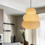 Wabi-sabi Rice Paper Pendant Lights Japanese Chandelier Home Decor Hanging Light