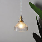 Clear Glass LED Pendant Lamp Modern Wire Adjustable Hanging Light