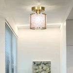 Column Glass Crystal Ceiling Light for Nordic Modern Home Decor