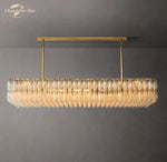 Modern Farmhouse Clear Glass Chandelier - Chic Dining & Living Room Hanging Light