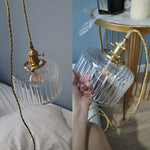 Brass Pumpkin LED Pendant Light - Japanese Style Bedroom Suspension