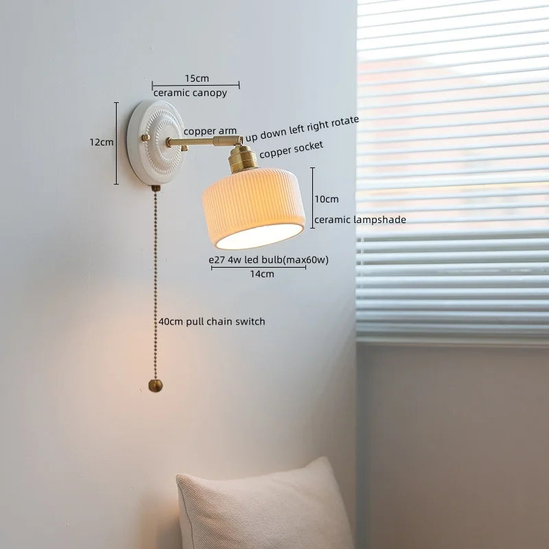 Modern Ceramic LED Wall Lamp for Home Decor