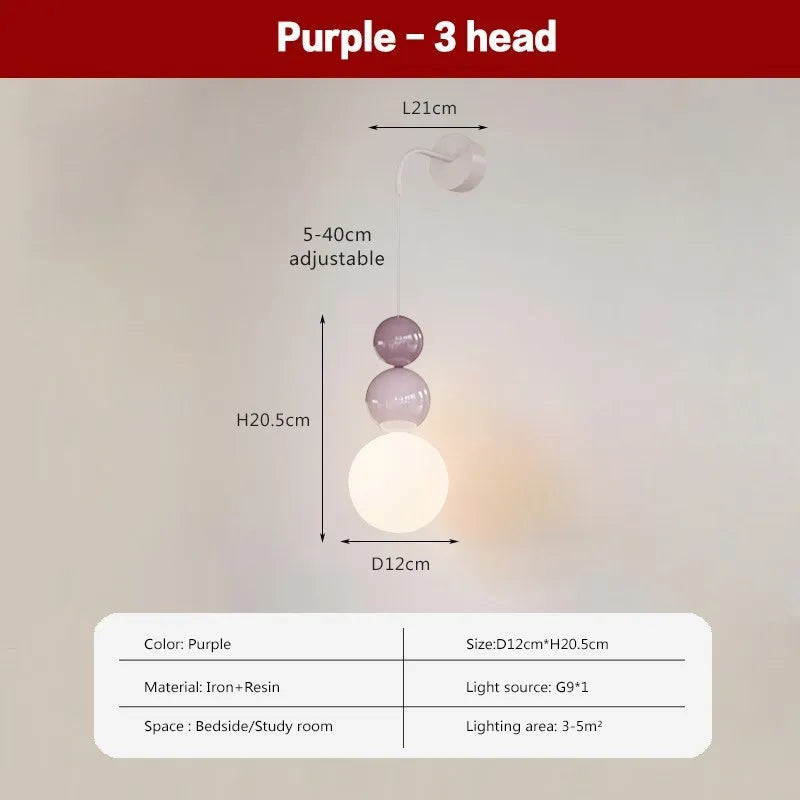 Macaroon LED Pendant Light for Bedroom Living Room Decor