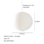 Akari Rice Paper Pendant Lights - Handwoven LED Hanging Lamp for Home Décor