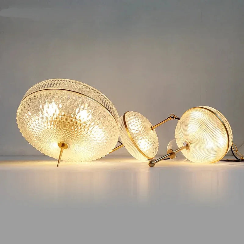 Yellow Glass Chandelier Pendant Lamp for Hotel, Parlor, Dining Room, Bedroom