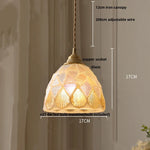 Wood LED Glass Pendant Light: Modern Nordic Adjustable Hanging Lamp