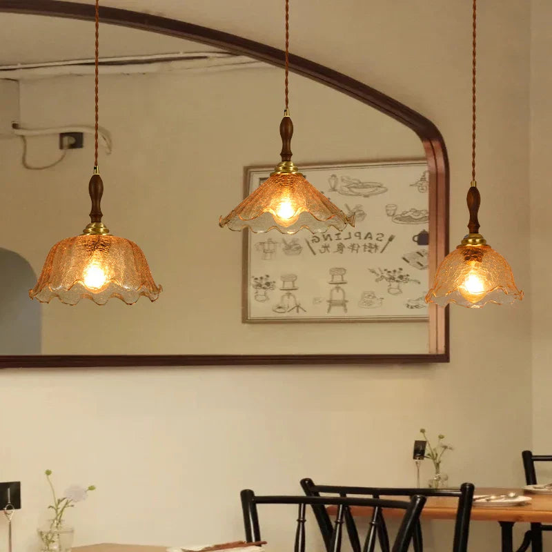 Afralia™ Cracked Glass LED Pendant Lights for Home Decor, Restaurant, Living Room, Kitchen