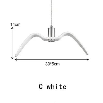 Seagull Resin LED Chandelier for Living Dining Room - Suspension Ceiling Light