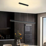 Modern Straight Pendant LED Light - Minimalist Painted Aluminium Chandelier