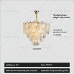 French Crystal Chandelier Cream Wind Lighting Elegant Luxury Lights