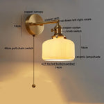 Nordic LED Wall Sconce Pull Chain Switch | Modern Bedroom Living Room Stair Light Fixtures