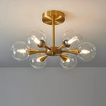 Glass Ball Chandelier Pendant Light Fixture for Living Dining Bedroom