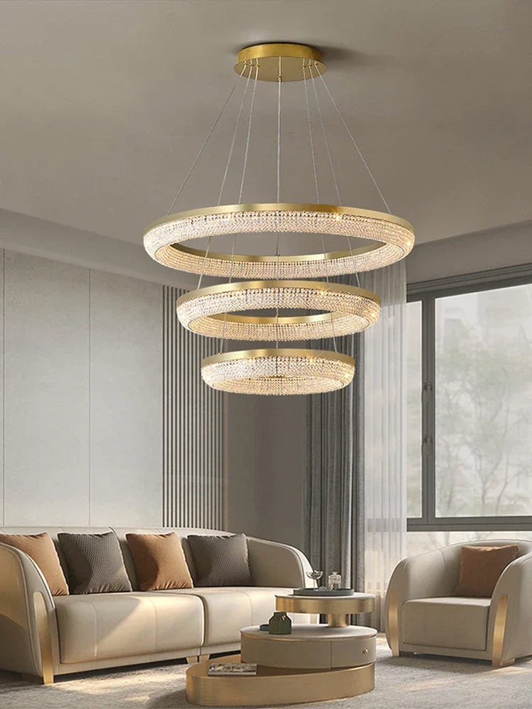 Luxury LED Ring Light Chandelier for Dining Room Décor