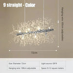 Dandelion Crystal Ceiling Lamp Chandelier for Bedroom Dining Room Kitchen Island