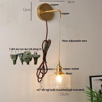 Clear Glass LED Wall Light with Pull Chain Switch for Modern Decor