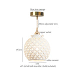 French Minimalism Ceramic LED Pendant Light for Home Decor