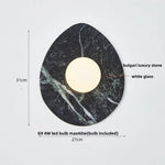Stone LED Wall Light Fixture Modern Luxury White Glass Wall Lamp
