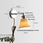 Afralia™ Ceramic LED Wall Light Sconce, Pull Chain Switch, Modern Style