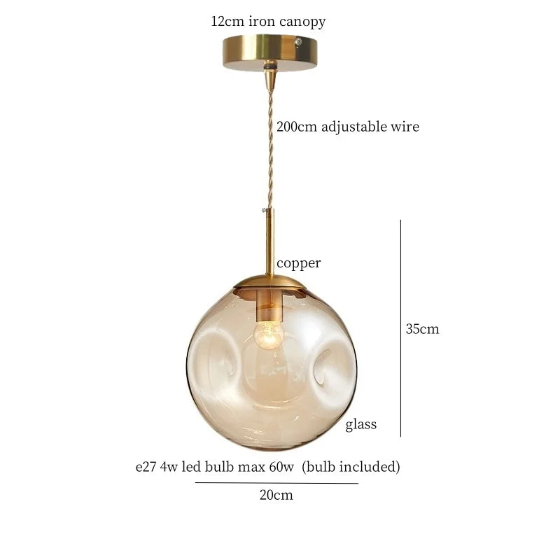 Champagne Glass LED Pendant Light - Modern Nordic Style for Home Decor