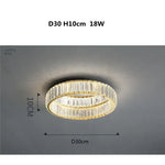 Gold Steel LED Dimmable Ceiling Lights Luxury Crystal Fixture