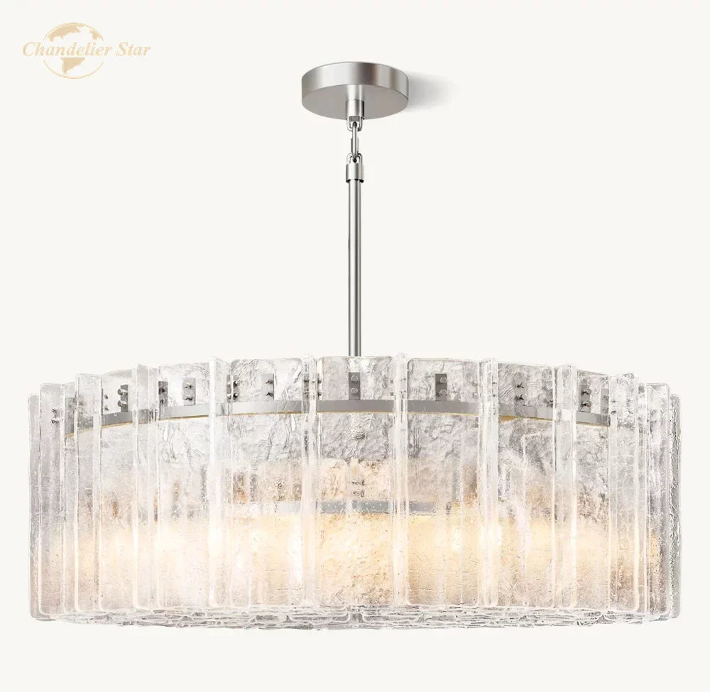 Lattice Glass LED Chandelier for Bedroom, Dining Room - Modern Pendant Light Fixtures