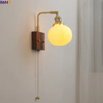 LED Ceramic Wall Sconce Pull Chain Switch Light Fixture