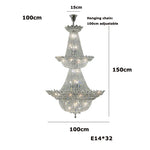 Crystal LED Chandelier Light Fixture for Luxe Living Room Décor