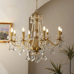 Crystal Pendant Chandelier Foyer Light Luxury Candle Design Led Lamparas