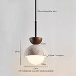 Afralia Yellow Travertine LED Pendant Lights for Kitchen Island Bedroom Dining Table