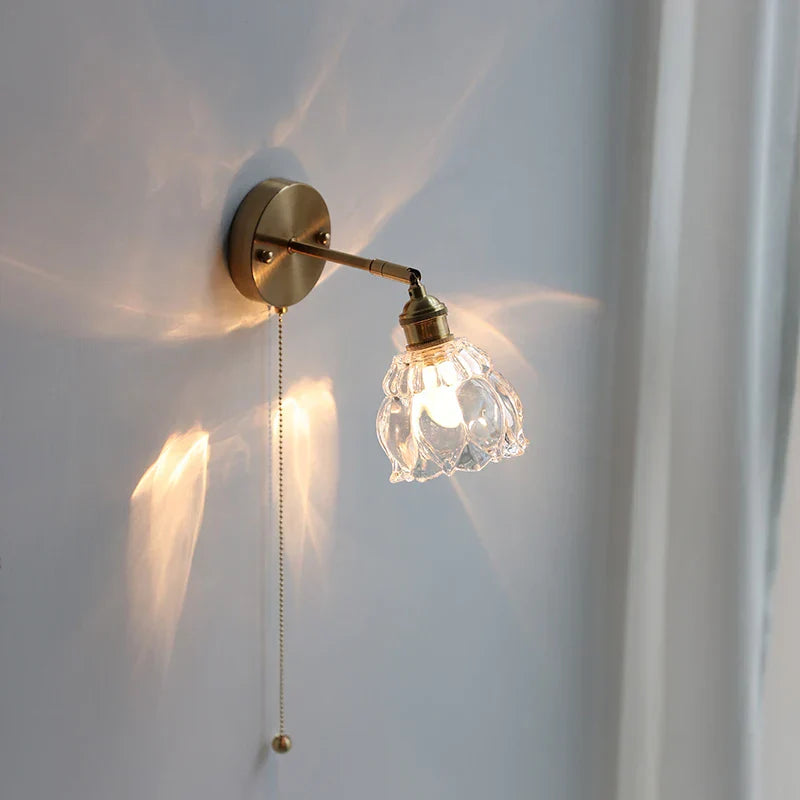 Clear Glass LED Wall Sconce Modern Rotate Stair Light