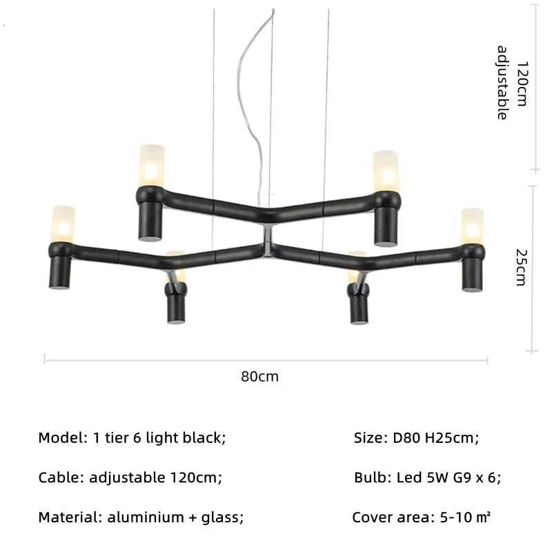 Afralia™ Metal Pendant Chandelier LED Lighting Fixture for Modern Luxury Foyer, Stairs & Indoor