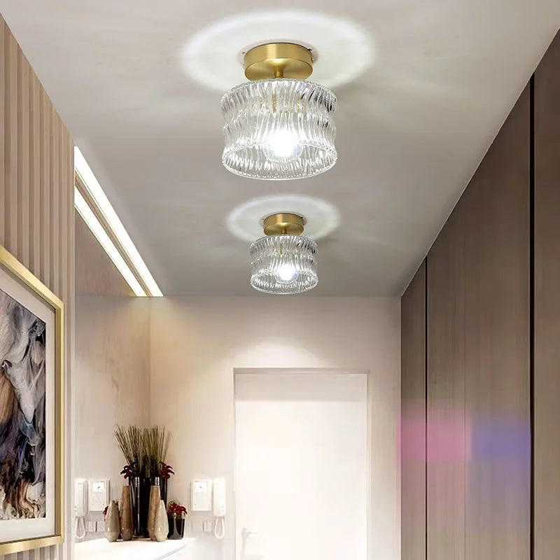 LED Glass Ceiling Lamp for Interior Decor