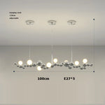 Dimmable LED Hanging Pendant Light for Living Room - Gold Silver Luminaire
