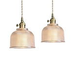Clear Glass Knob Switch LED Pendant Light Fixture: Modern Nordic Hanging Chandelier