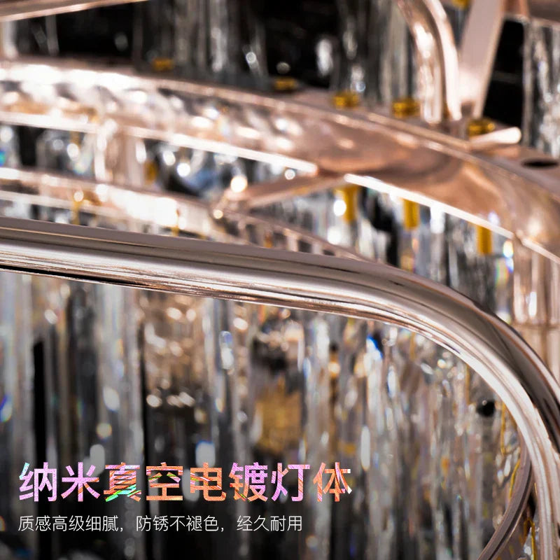 Crystal Ring Chandelier: 2024 Luxury Bedroom Dining Room Lighting