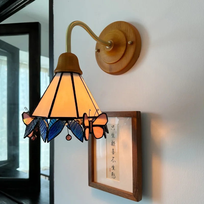 Afralia Glass LED Wall Sconce Lamp Colorful Living Room Bedroom Mirror Stair Light