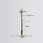 LED Marble Pendant Lamp: Modern Luxury Hanging Light for Home, Restaurant & Bedroom