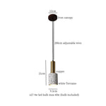 Afralia™ Terrazzo LED Pendant Light: Modern Nordic Hanging Lamp for Bedroom, Living, Dining Room