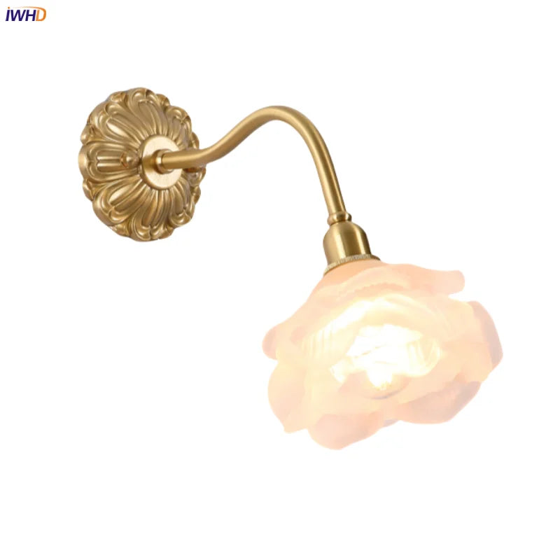 Afralia™ Copper Arm LED Wall Lamp for Stair, Bedroom, Living Room, Bathroom Mirror Light
